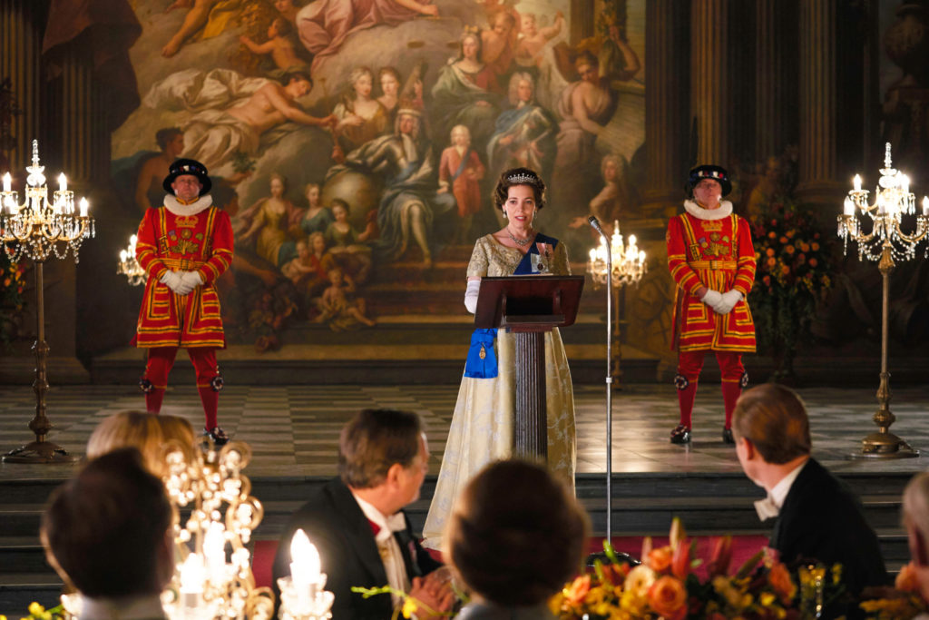 The Crown (2016) filming in the Old Royal Naval College Painted Hall