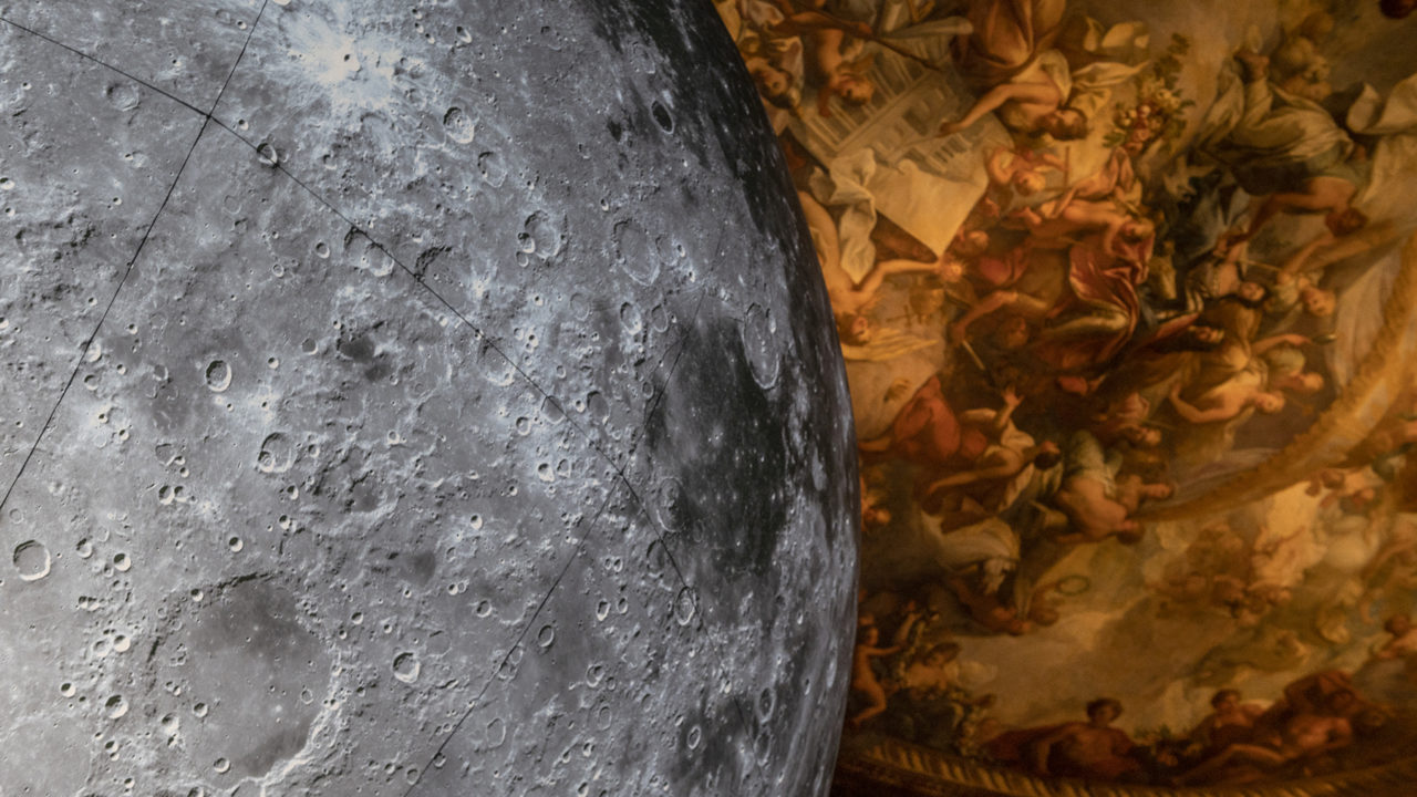 Close up of the Painted Hall and Museum of the Moon.