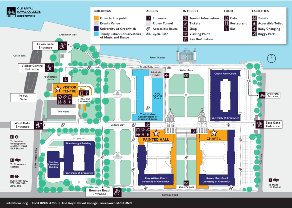 Map of Old Royal Naval College